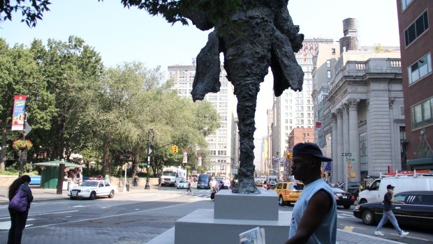 Some passersby gawked and took photos. Others hardly noticed the addition to Union Square Park.